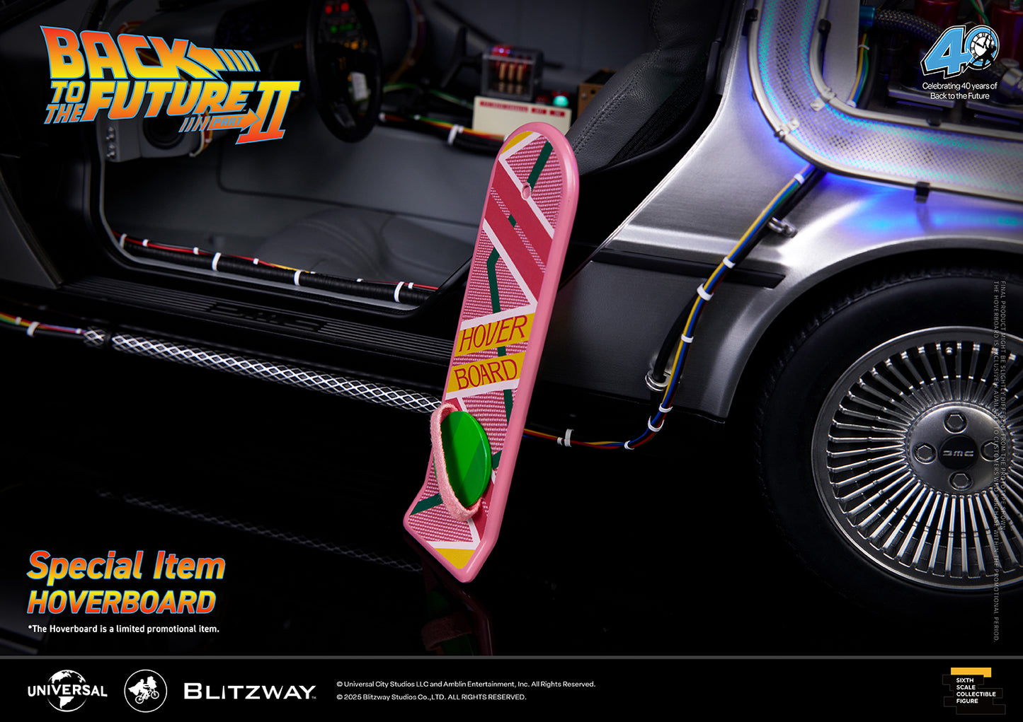 Pre Order Back to the Future II Delorean Time Machine 1/6 by Blitzway (+Bonus)