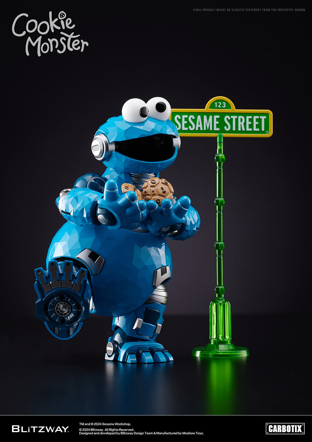 Pre Order Sesame Street Cookie Monster - Blitzway Carbotix Action Figure