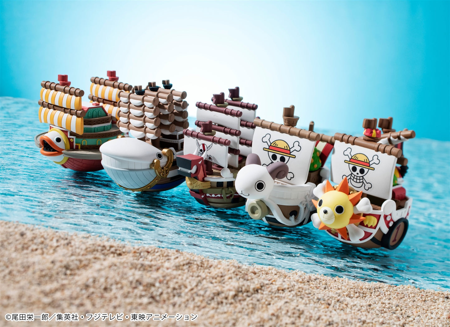 Grand Line Collection Yuracolle Series Miniature "One Piece" - One Box of Six Pirate Ships