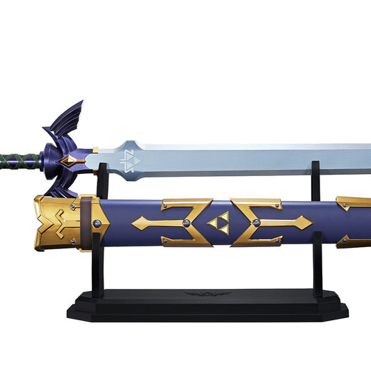THE LEGEND OF ZELDA MASTER SWORD "THE LEGEND OF ZELDA" sword on display
