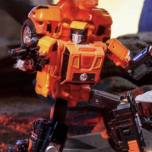 Transformers: Legacy United Leader G1 Triple Changer Sandstorm close up