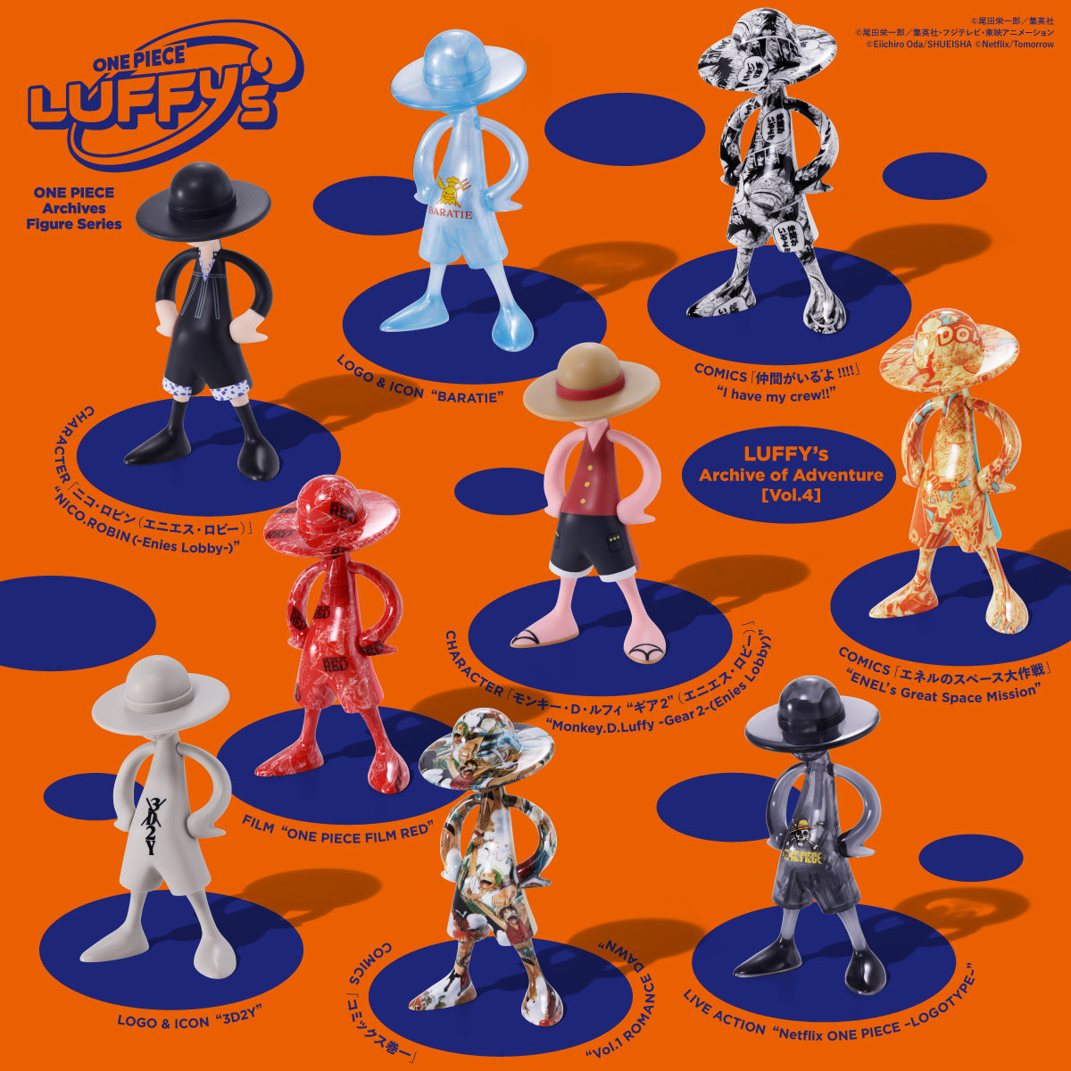 Luffy's Archive of Adventure Vol. 4 (Box of 10) "One Piece" | Bandai Tamashii Nations