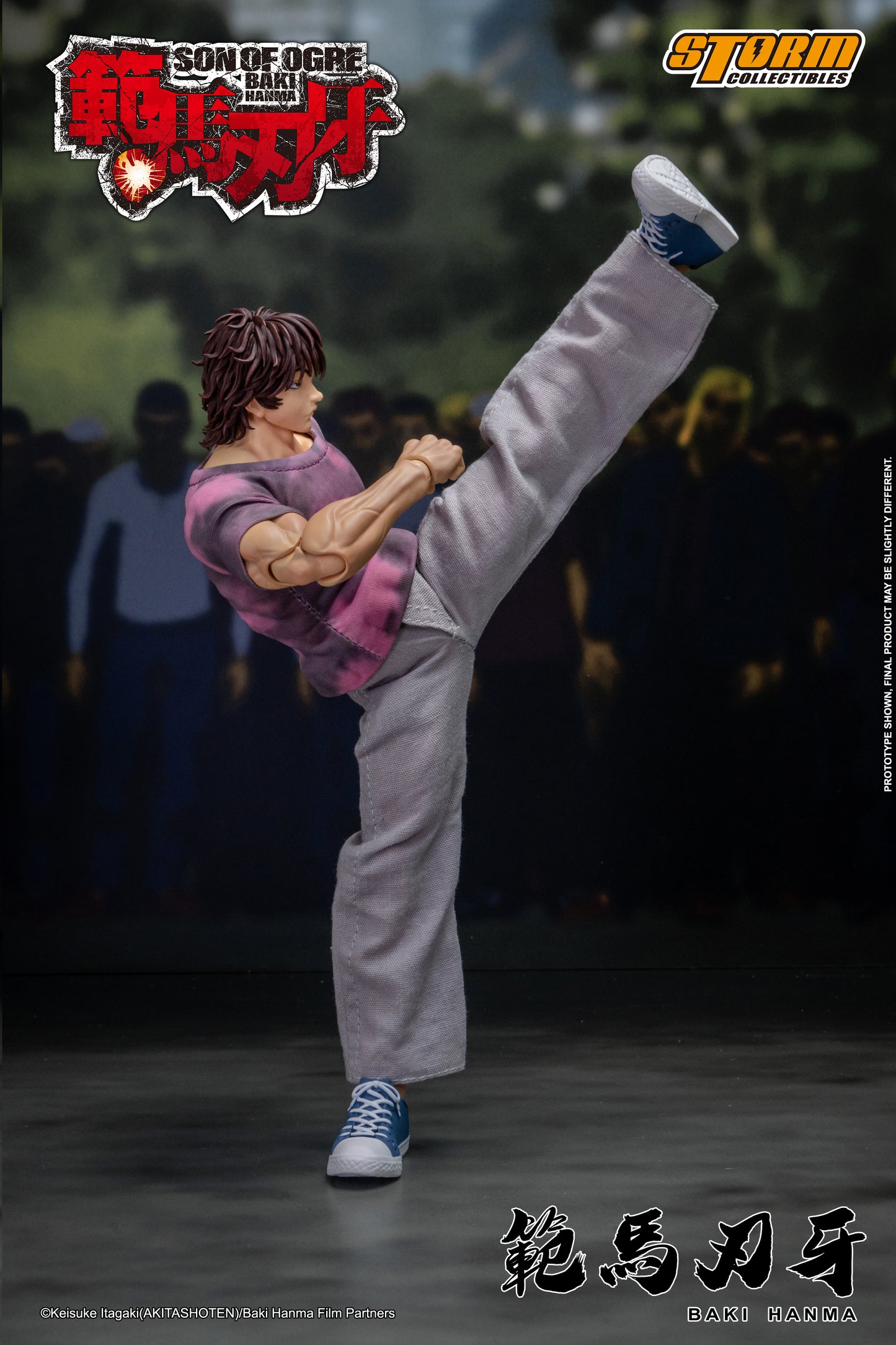 BAKI HANMA "SON OF THE ORGE" Action Figuree Storm Collectibles kicking