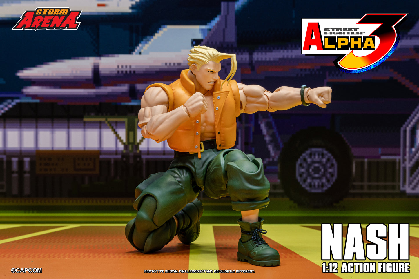 Pre Order Street Fighter Alpha 3 Storm Arena Nash Charlie 1/12 Scale Action Figure Storm Collectibles