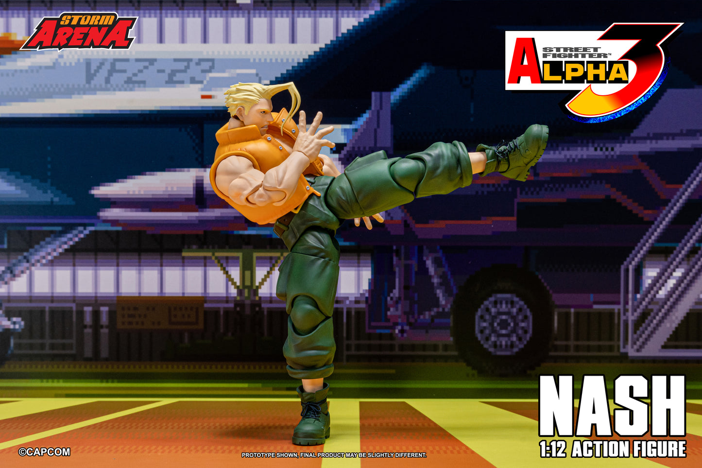 Pre Order Street Fighter Alpha 3 Storm Arena Nash Charlie 1/12 Scale Action Figure Storm Collectibles