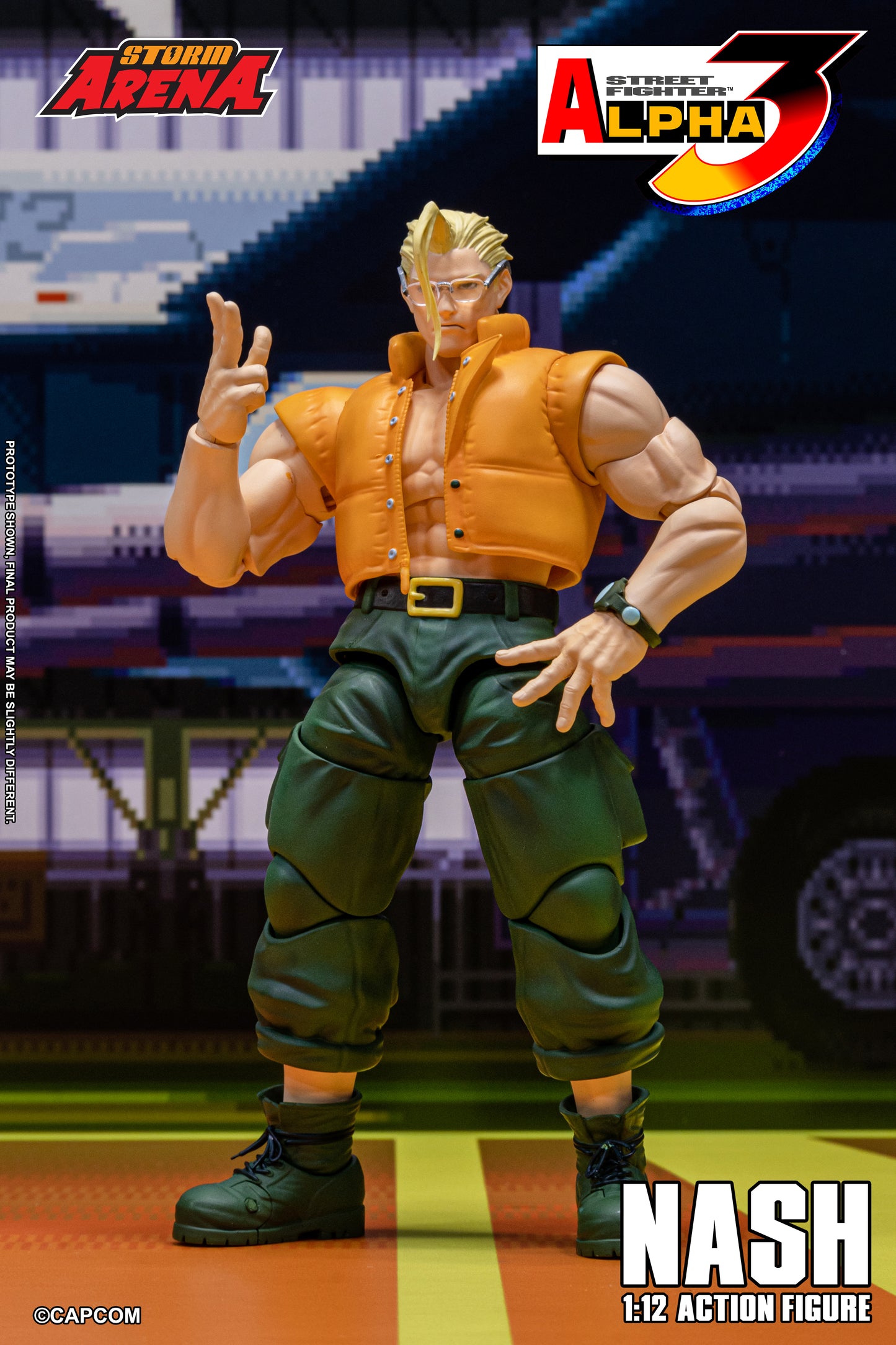 Pre Order Street Fighter Alpha 3 Storm Arena Nash Charlie 1/12 Scale Action Figure Storm Collectibles