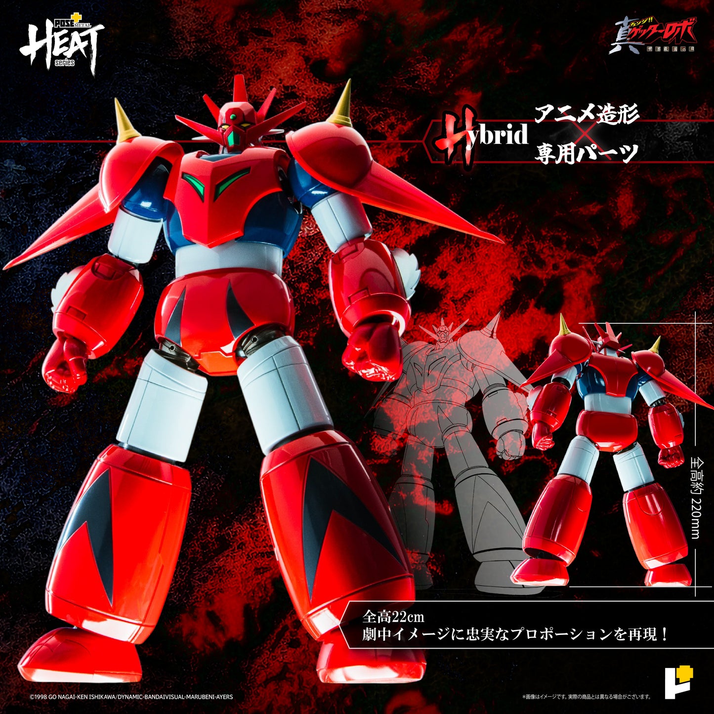 Getter Robo Armageddon Pose+ Metal Heat Series Getter Dragon