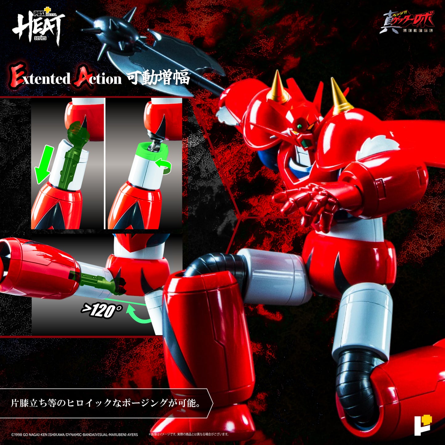 Getter Robo Armageddon Pose+ Metal Heat Series Getter Dragon