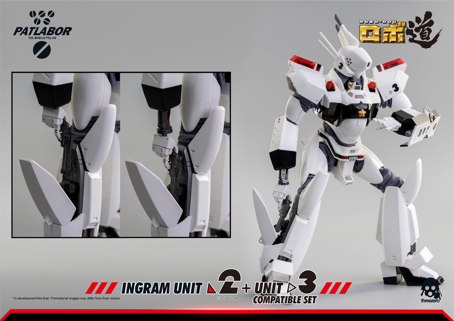 Mobile Police Patlabor - ROBO‐DOU Ingram Unit 2 + Unit 3 Compatible Set Re-release
