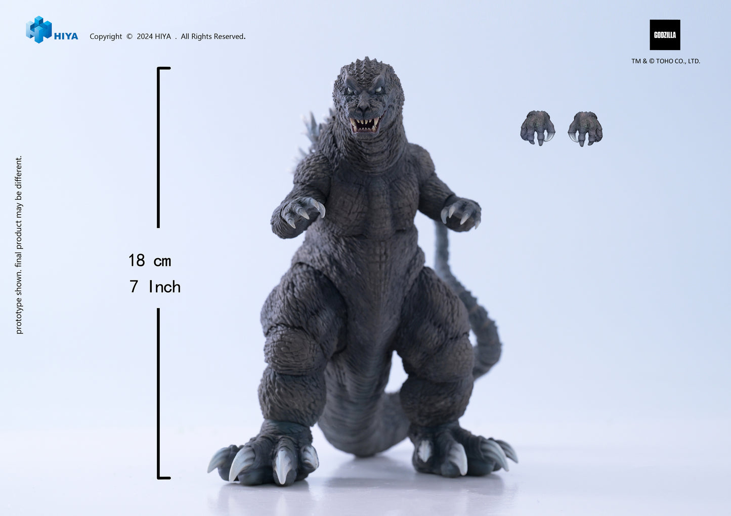 Hiya Toys Godzilla PX (2001) "Godzilla, Mothra and King Ghidorah: Giant Monsters All-Out Attack" | Hiya Toys Exquisite Basic Series