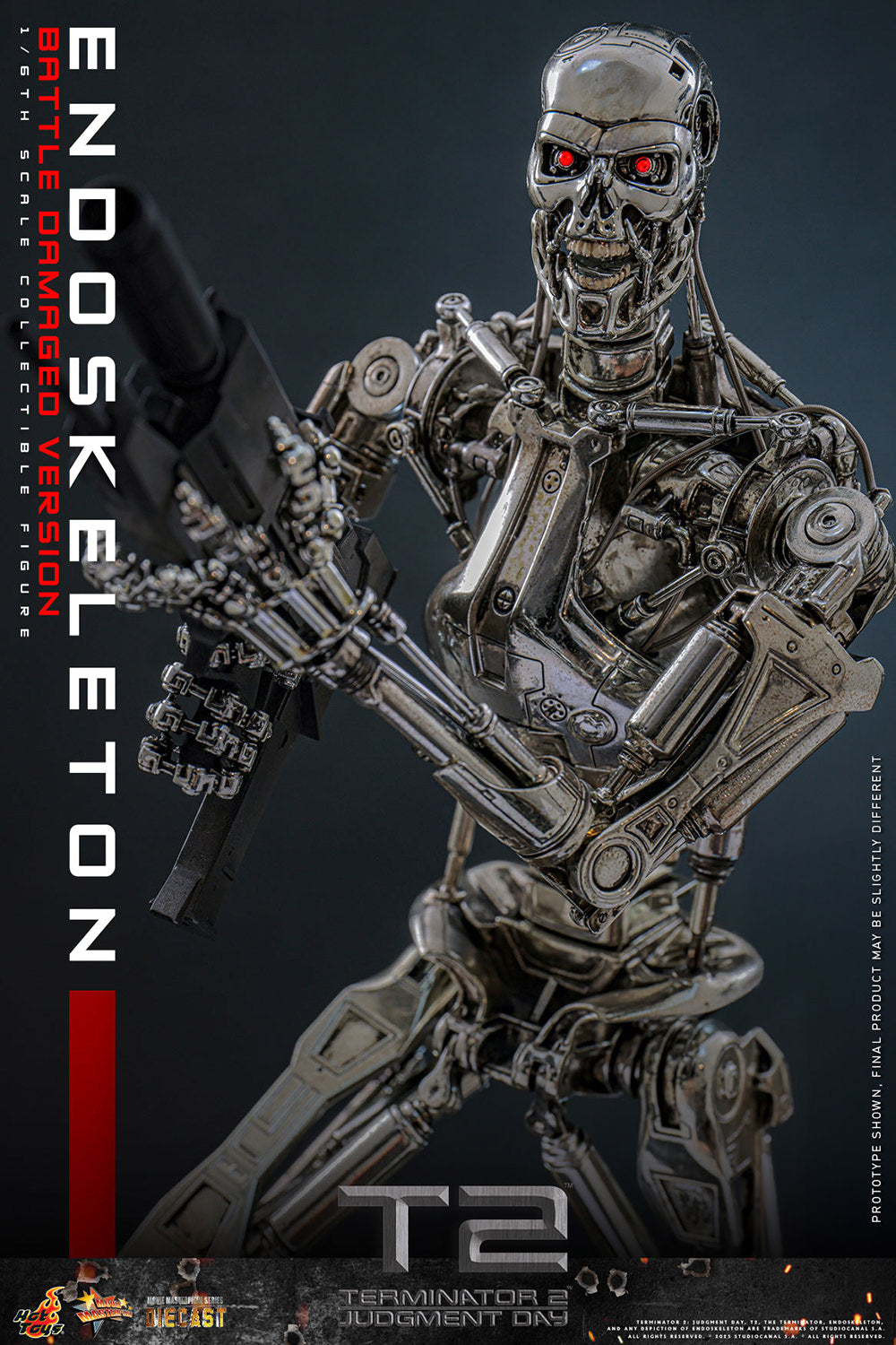 Hot Toys Endoskeleton (Battle Damaged Version) Sixth Scale Figure "Terminator 2" | Hot Toys