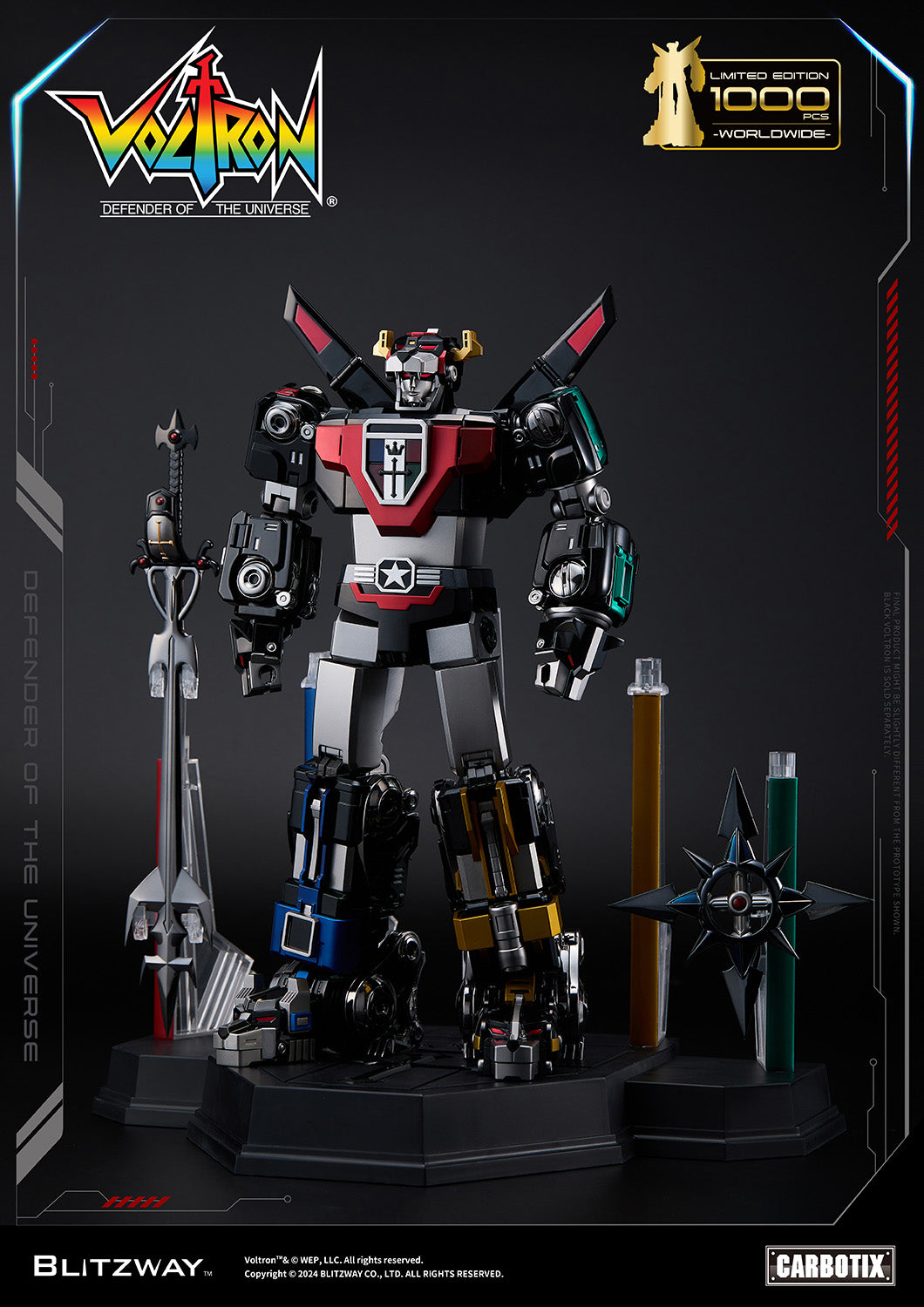 Carbotix Black Voltron + Base Set Limited Edition | Blitzway