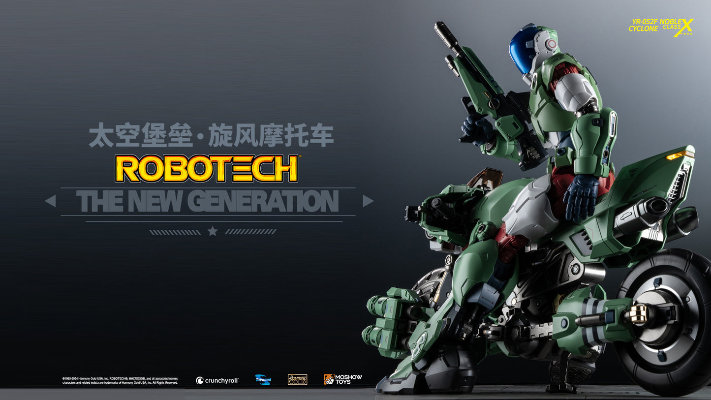 MOSHOW YR-052F NOBLE CLASS X Robotech The New Generation Cyclone Motorcycle sitting