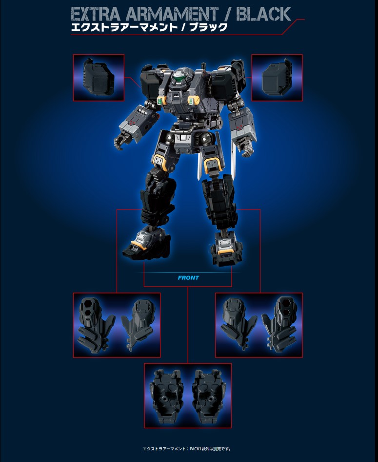 TM-25 Tactical Mover Extra Armament: Pack 1 Diaclone