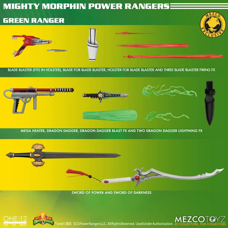 Mezco Toyz One:12 Collective Mighty Morphin' Power Rangers - Green Ranger - SDCC 2023 Exclusive