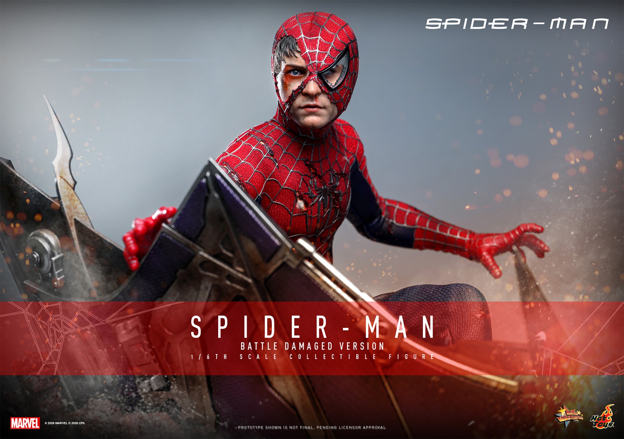 Hot Toys 1/6 Spider-Man (Battle Damaged Version) 