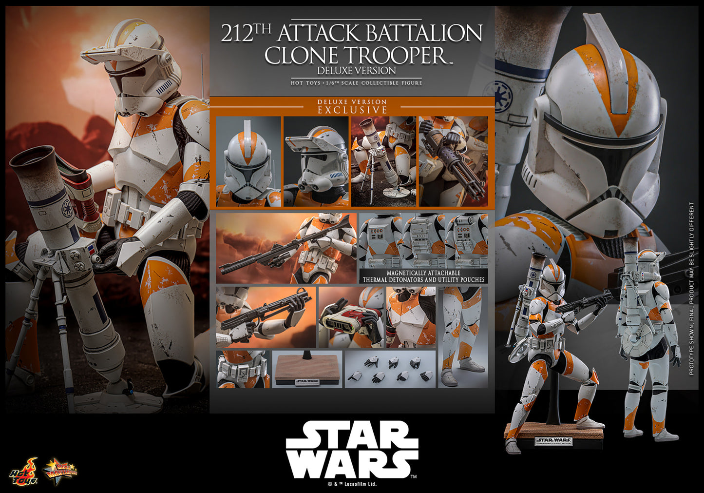 Hot Toys 212th Attack Battalion Clone Trooper (Deluxe Version) "Star Wars Clone Wars" | Hot Toys