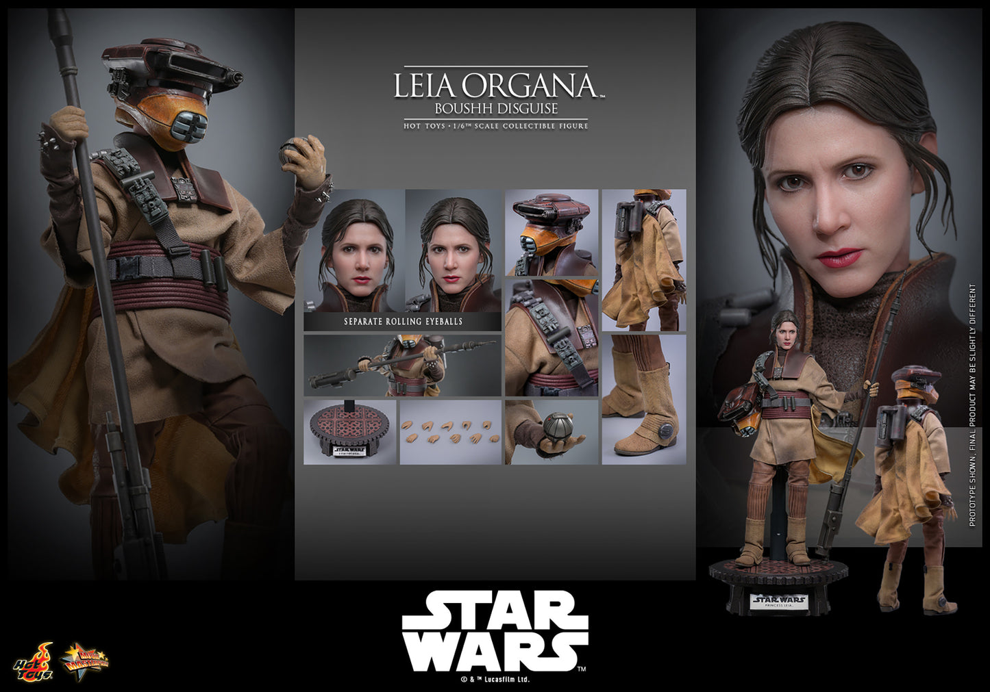 Hot Toys Leia Organa (Boushh Disguise) Sixth Scale Figure "Star Wars: Return of the Jedi" | Hot Toys