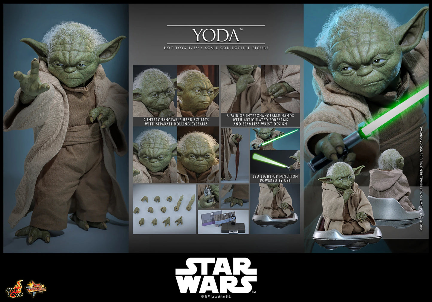 Hot Toys 1/6 Yoda "Star Wars: Revenge of the Sith" | Hot Toys 1/6 Scale