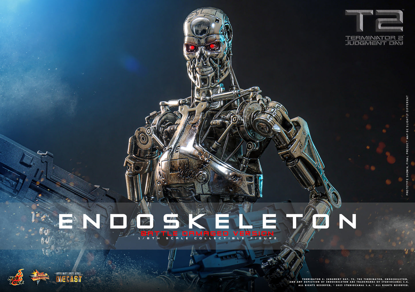 Hot Toys Endoskeleton (Battle Damaged Version) Sixth Scale Figure "Terminator 2" | Hot Toys