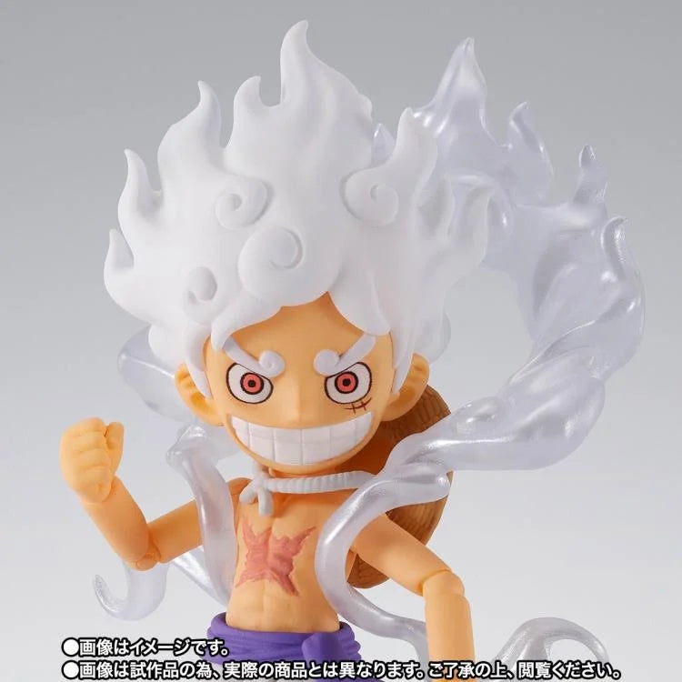S.H.Figuarts x World Collectible Figures Monkey D. Luffy Gear 5 One Piece Action Figure