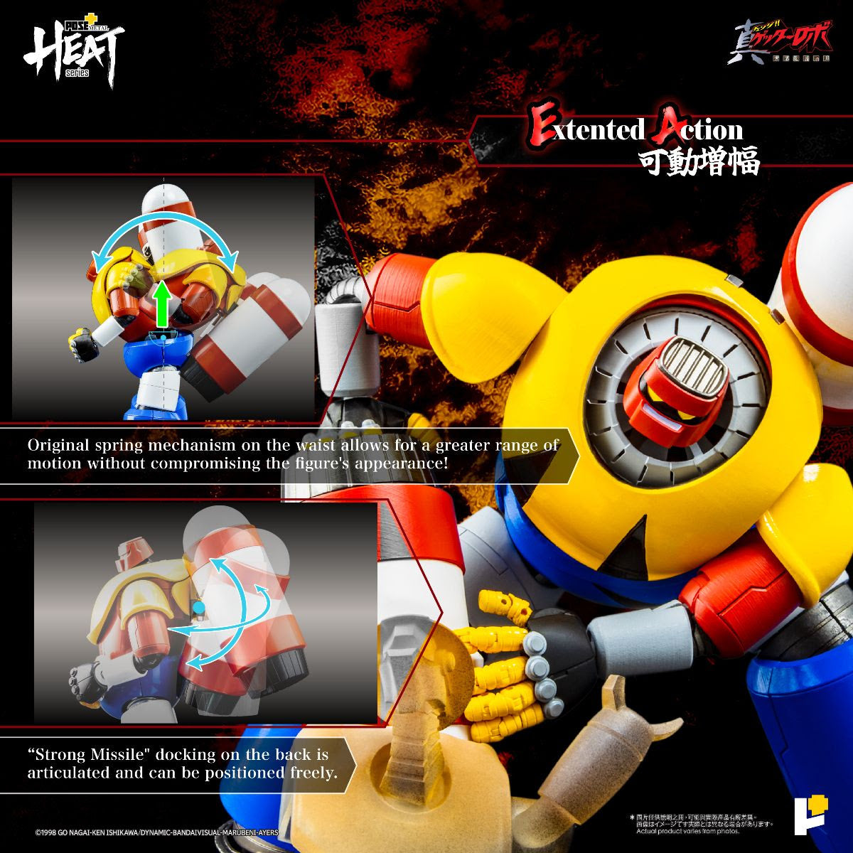 Pre Order Getter Robo Armageddon Pose+ Metal Heat Series Getter Poseidon