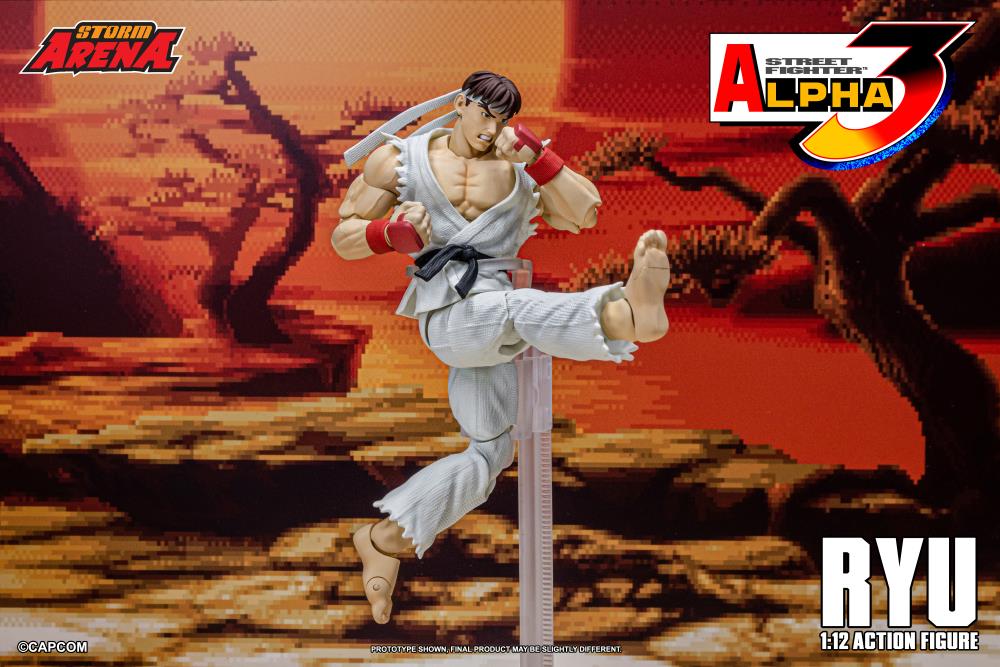 Pre Order Street Fighter Alpha 3 Storm Arena Ryu 1/12 Scale Action Figure