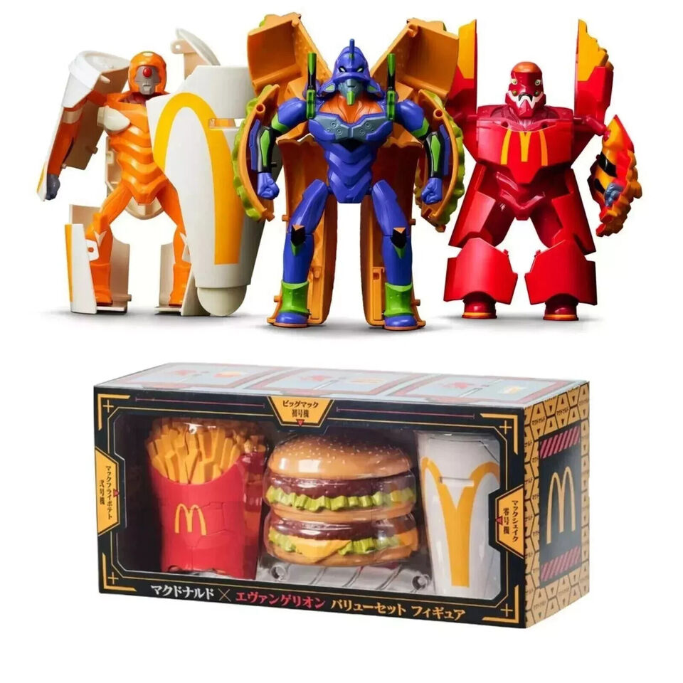 Neon Genesis Evangelion x Mcdonalds Collaboration Japan Transformable Value Meal Set