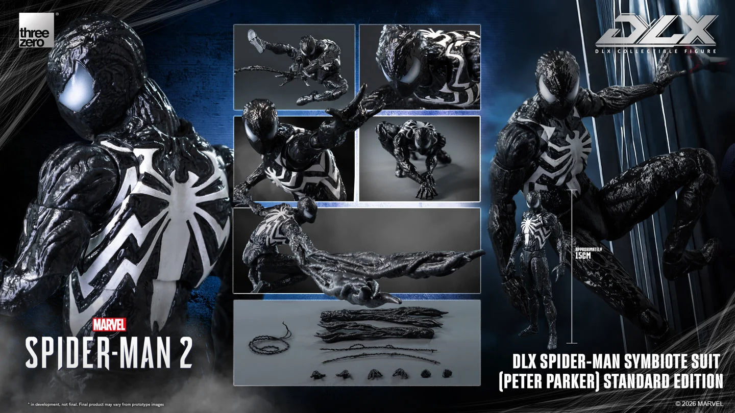 DLX Spider-Man Symbiote Suit (Peter Parker) Standard Edition "Marvel's Spider-Man 2" | Threezero