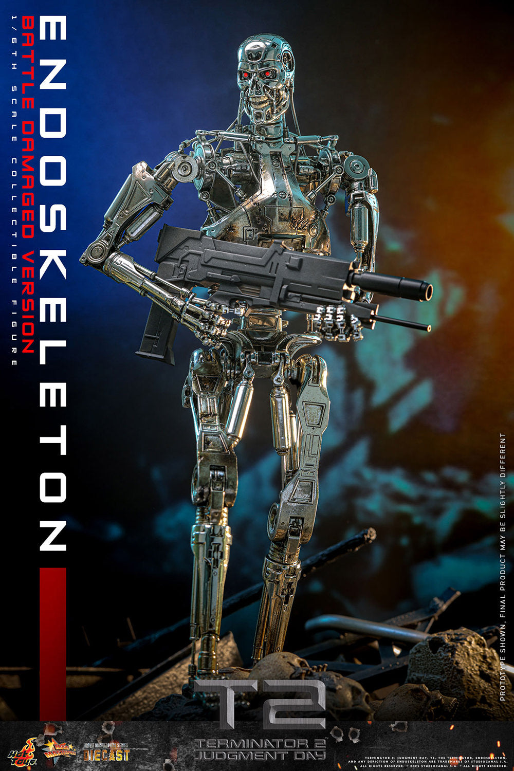 Hot Toys Endoskeleton (Battle Damaged Version) Sixth Scale Figure "Terminator 2" | Hot Toys