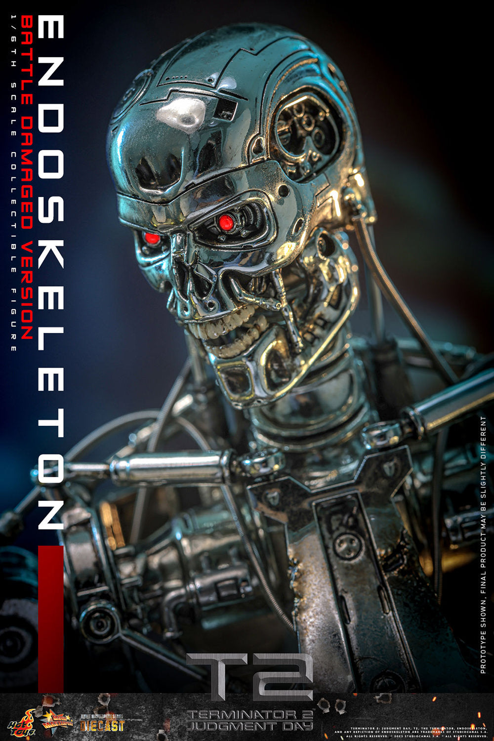 Hot Toys Endoskeleton (Battle Damaged Version) Sixth Scale Figure "Terminator 2" | Hot Toys