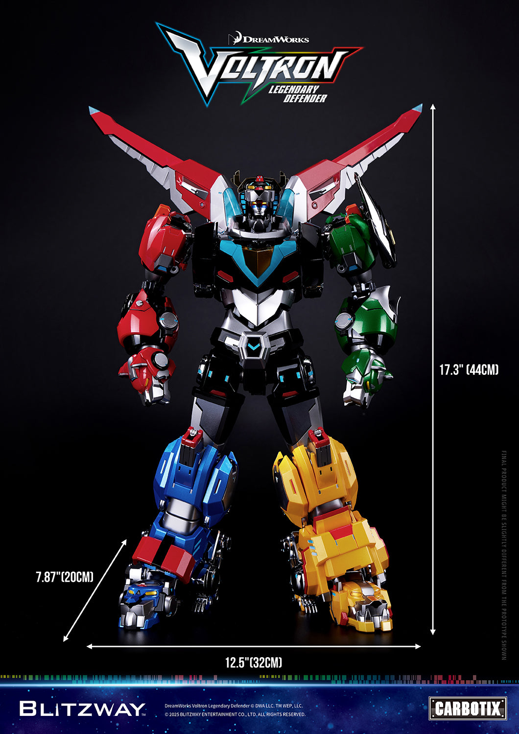 Blitzway Carbotix Voltron Legendary Defender (Special Limited Edition) | Blitzway