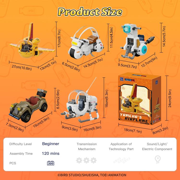 Yamcha's Airplane "Dragon Ball Z" Building Block Set | Pantasy