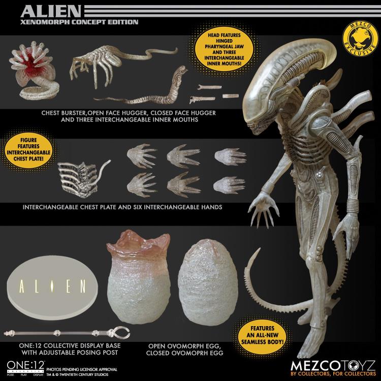 Mezco Alien One:12 Xenomorph Concept Edition Exclusive Figure