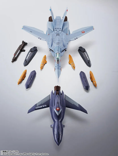 VF-0A Phoenix (Shin Kudo use) + QF-2200D-B Ghost "Macross Zero" - Tamashii Nations Hi-Metal R