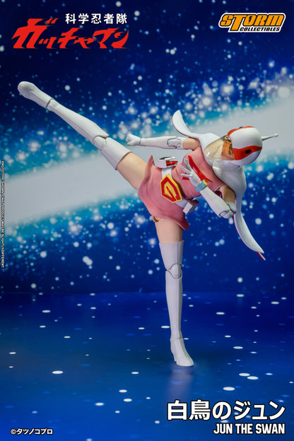 Gatchaman Jun THE SWAN by Storm Collectibles kicking pose