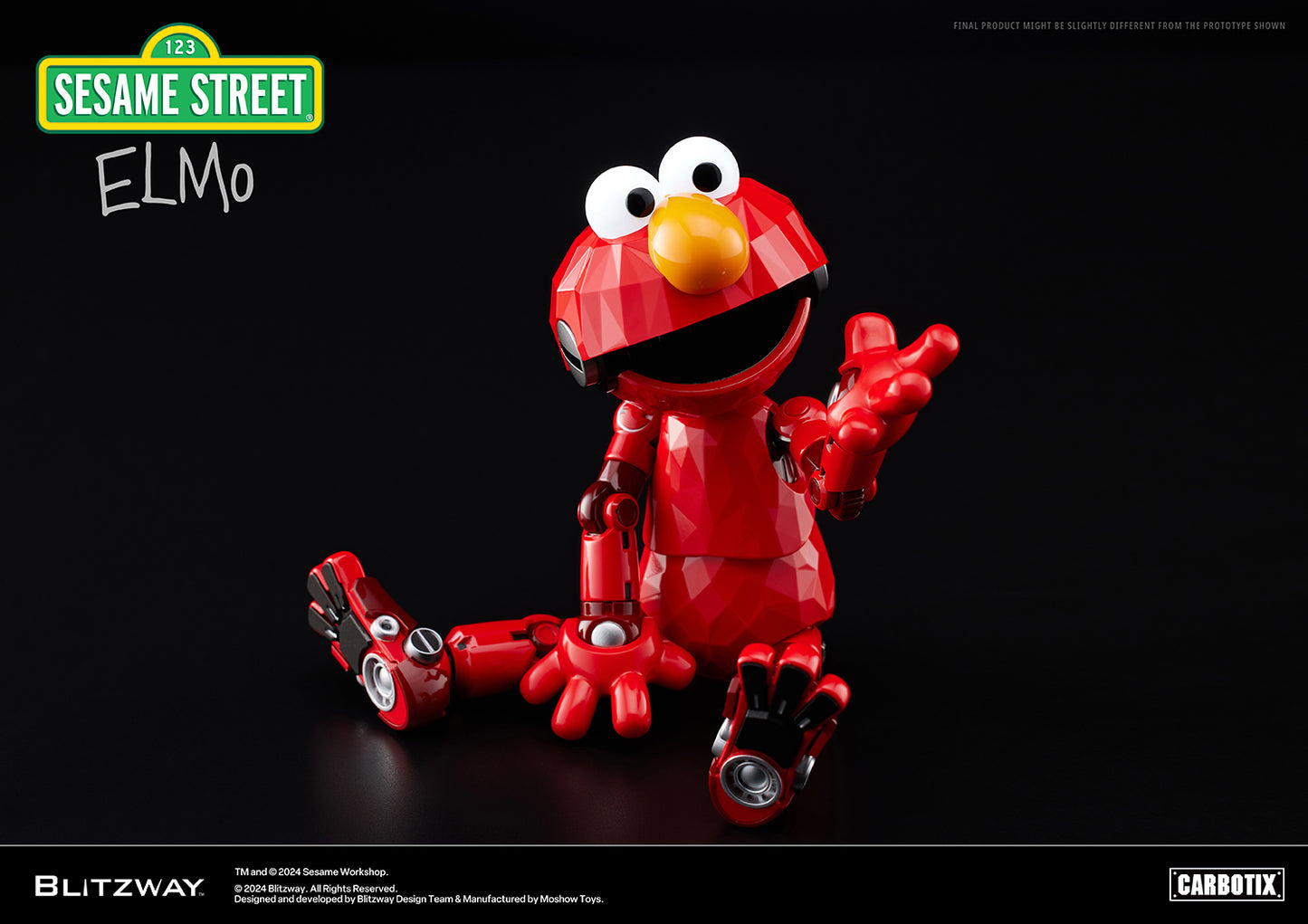 Pre Order Sesame Street Elmo - Blitzway Carbotix Action Figure