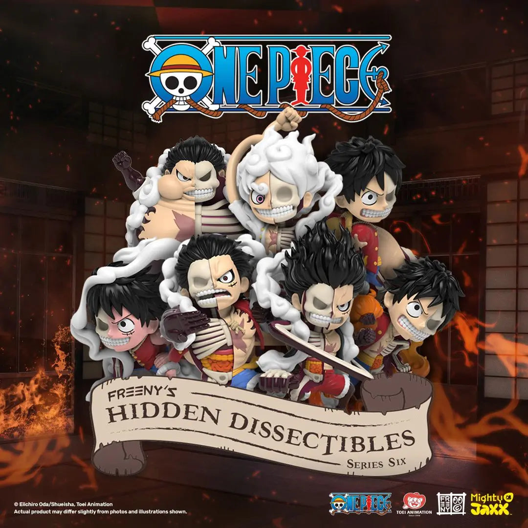 Freeny's Hidden Dissectibles: One Piece Series Six (Luffy’s Gears Edition) One Random Pack - Mighty Jaxx Blind Box Mini Figure
