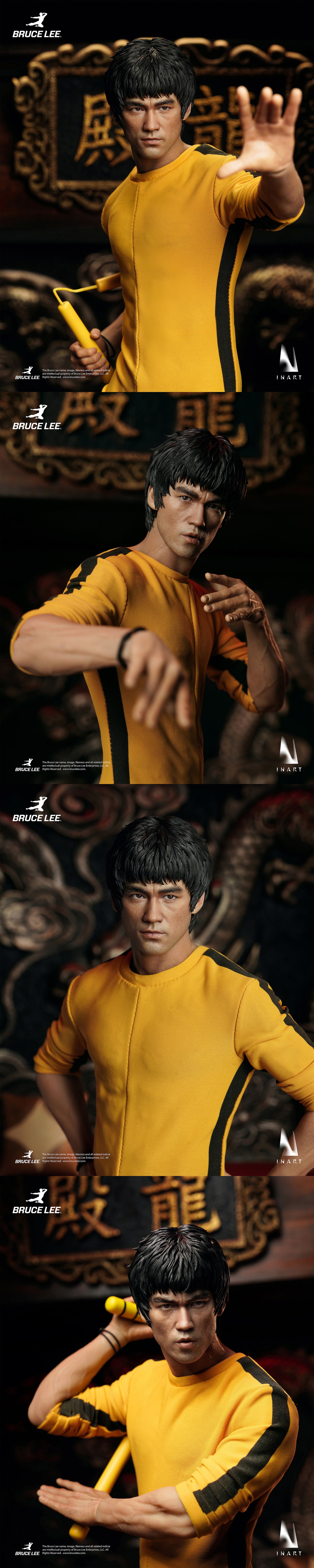 InArt 1/6 Bruce Lee - Yellow Jumpsuit "Bruce Lee" Queen Studio | InArt 1/6 Scale