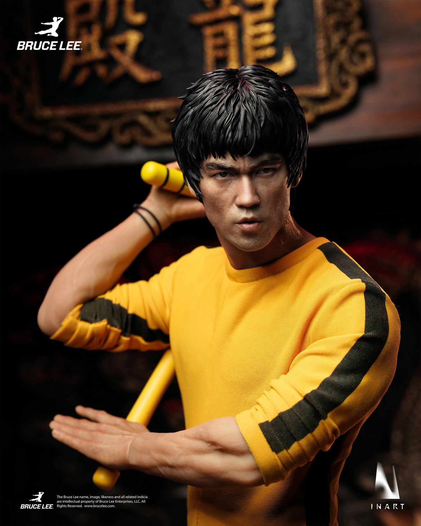 InArt 1/6 Bruce Lee - Yellow Jumpsuit "Bruce Lee" Queen Studio | InArt 1/6 Scale
