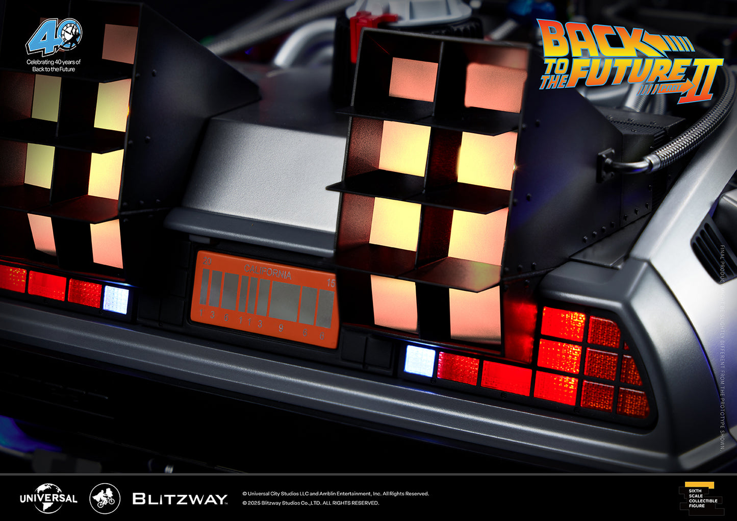 Pre Order Back to the Future II Delorean Time Machine 1/6 by Blitzway (+Bonus)