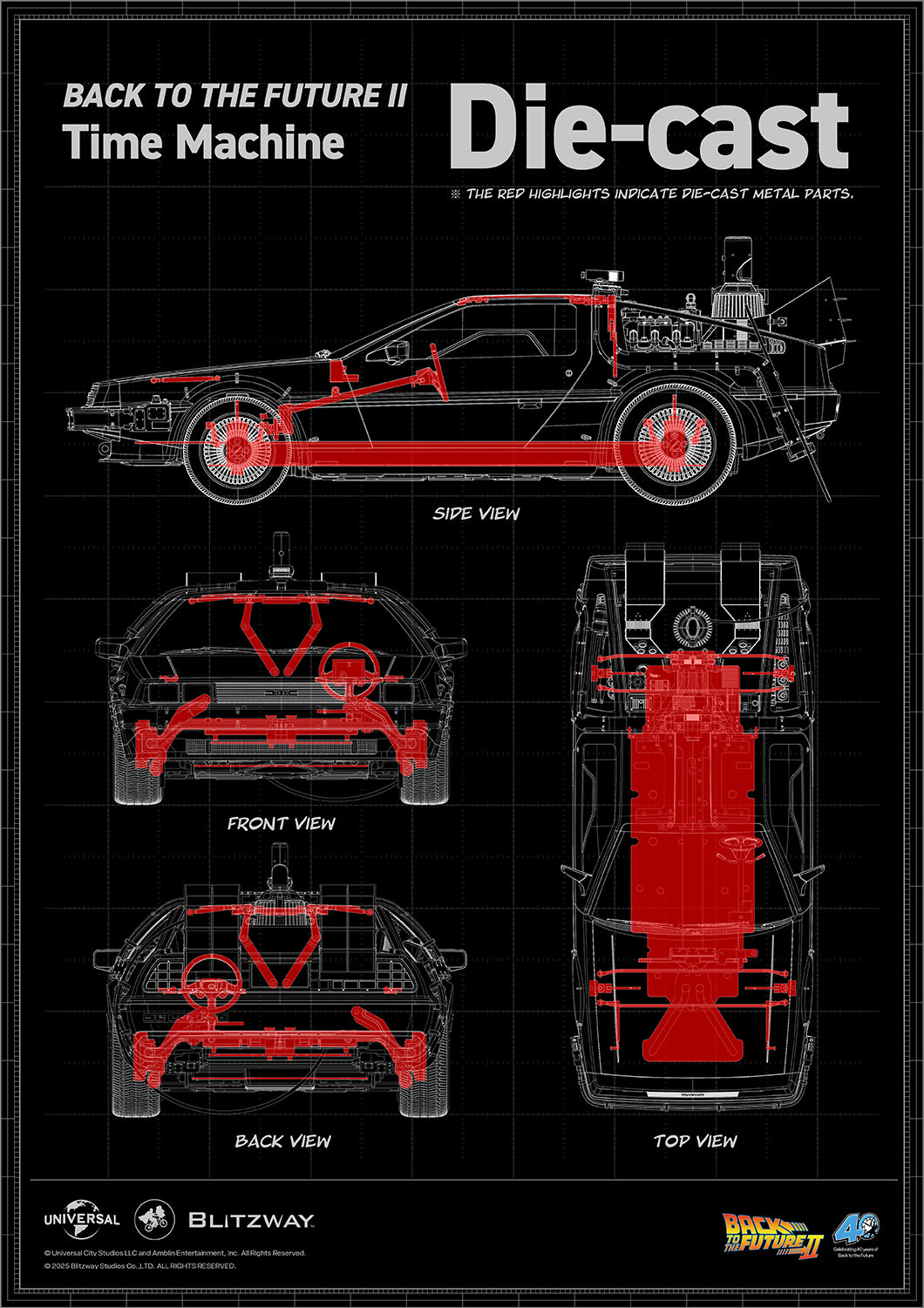 Pre Order Back to the Future II Delorean Time Machine 1/6 by Blitzway (+Bonus)