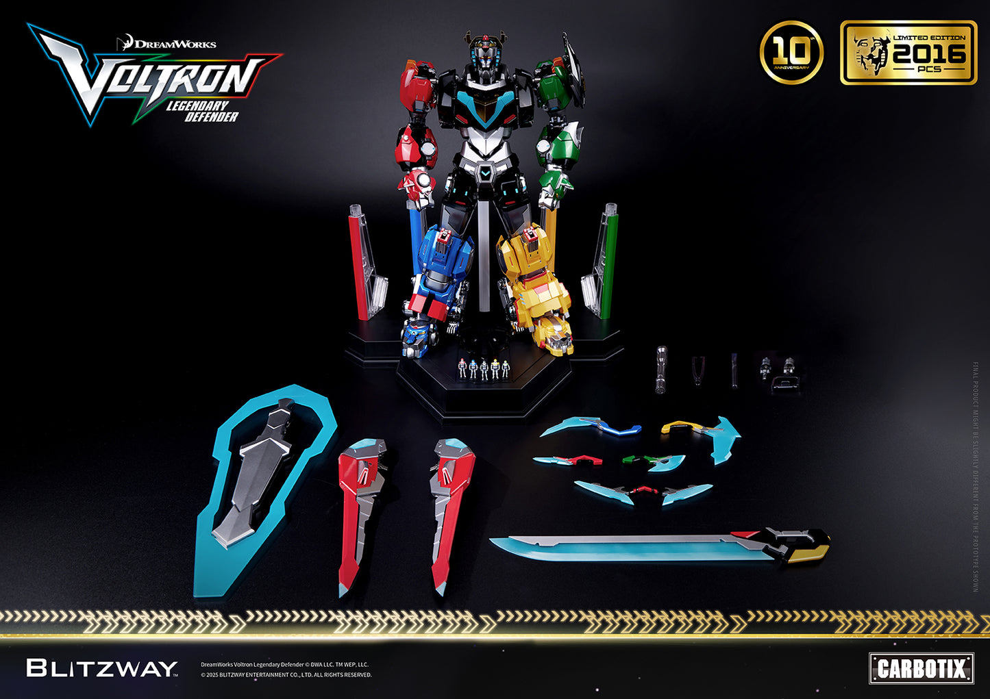 Blitzway Carbotix Voltron Legendary Defender (Special Limited Edition) | Blitzway