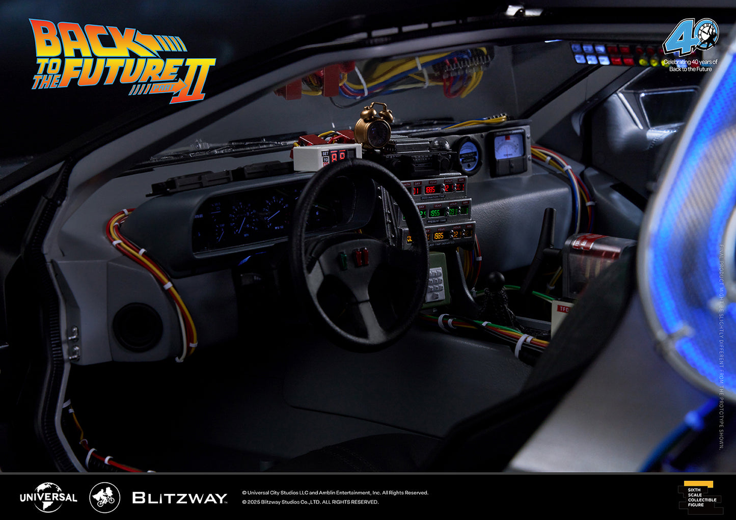 Pre Order Back to the Future II Delorean Time Machine 1/6 by Blitzway (+Bonus)