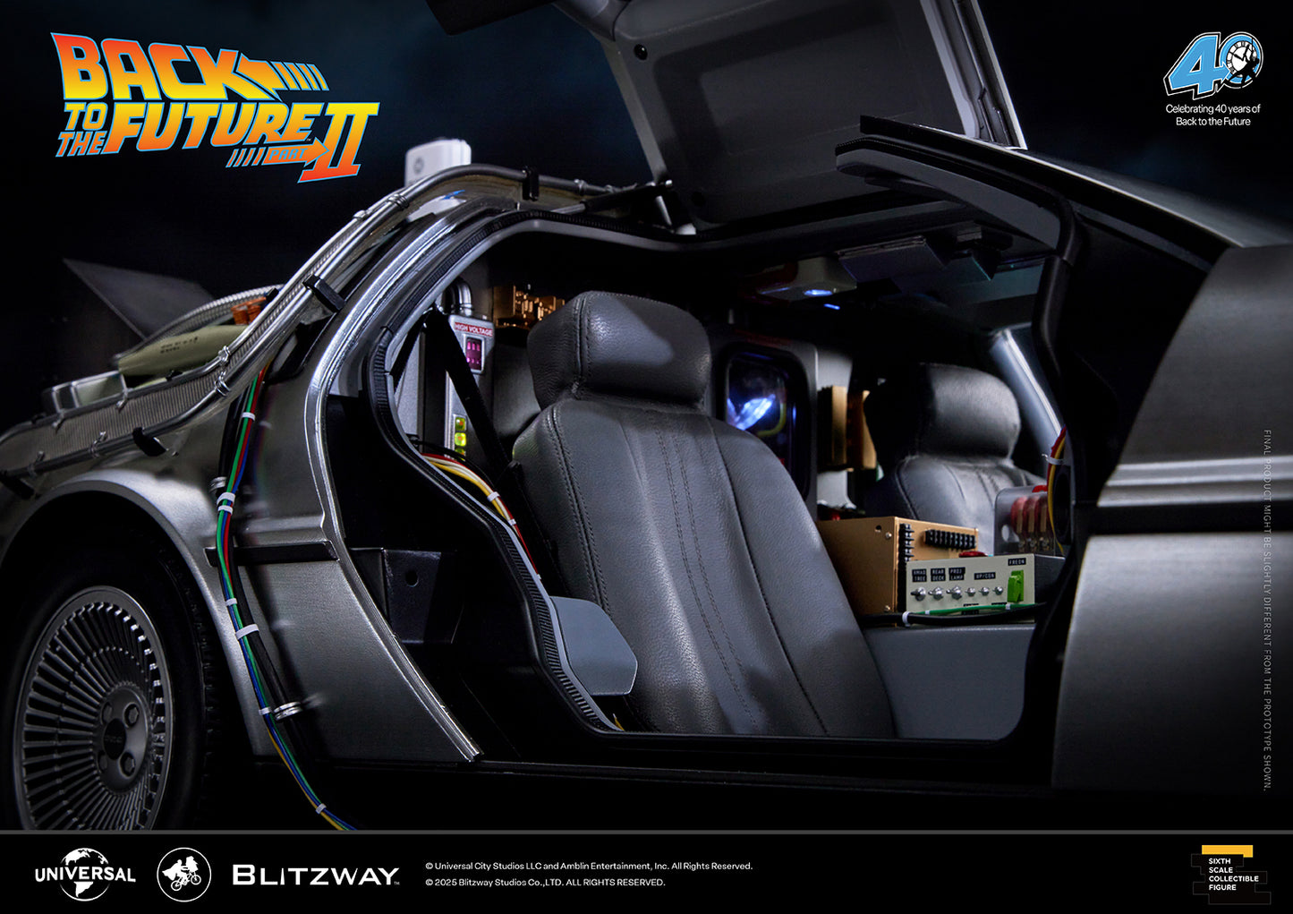 Pre Order Back to the Future II Delorean Time Machine 1/6 by Blitzway (+Bonus)
