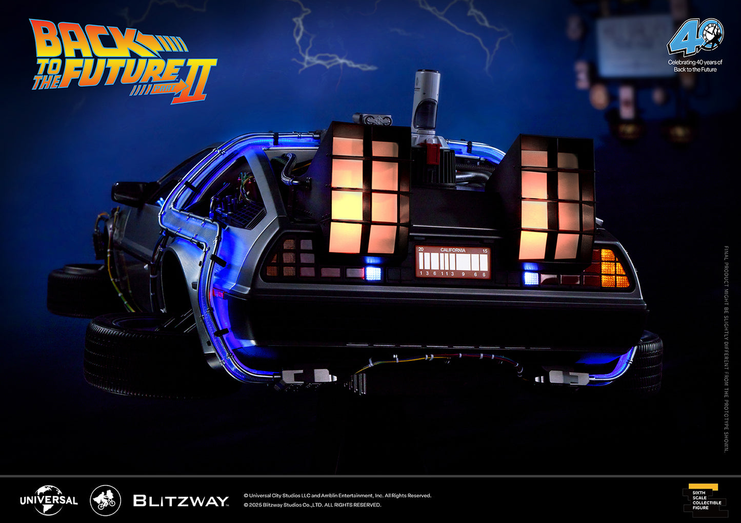 Pre Order Back to the Future II Delorean Time Machine 1/6 by Blitzway (+Bonus)