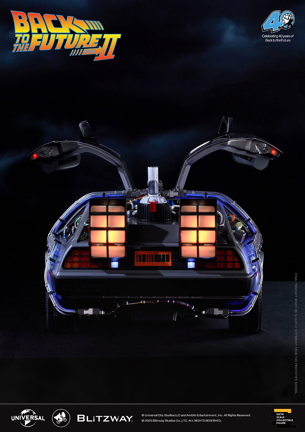 Pre Order Back to the Future II Delorean Time Machine 1/6 by Blitzway (+Bonus)