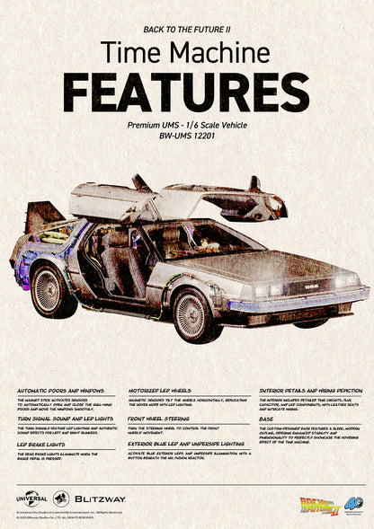 Pre Order Back to the Future II Delorean Time Machine 1/6 by Blitzway (+Bonus)