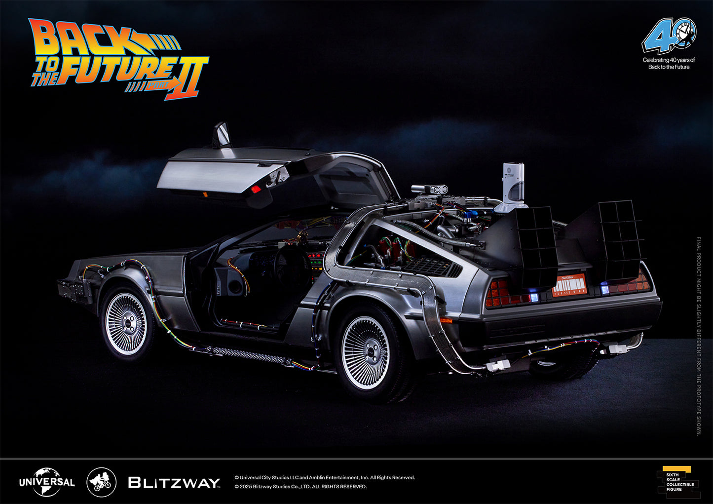 Pre Order Back to the Future II Delorean Time Machine 1/6 by Blitzway (+Bonus)