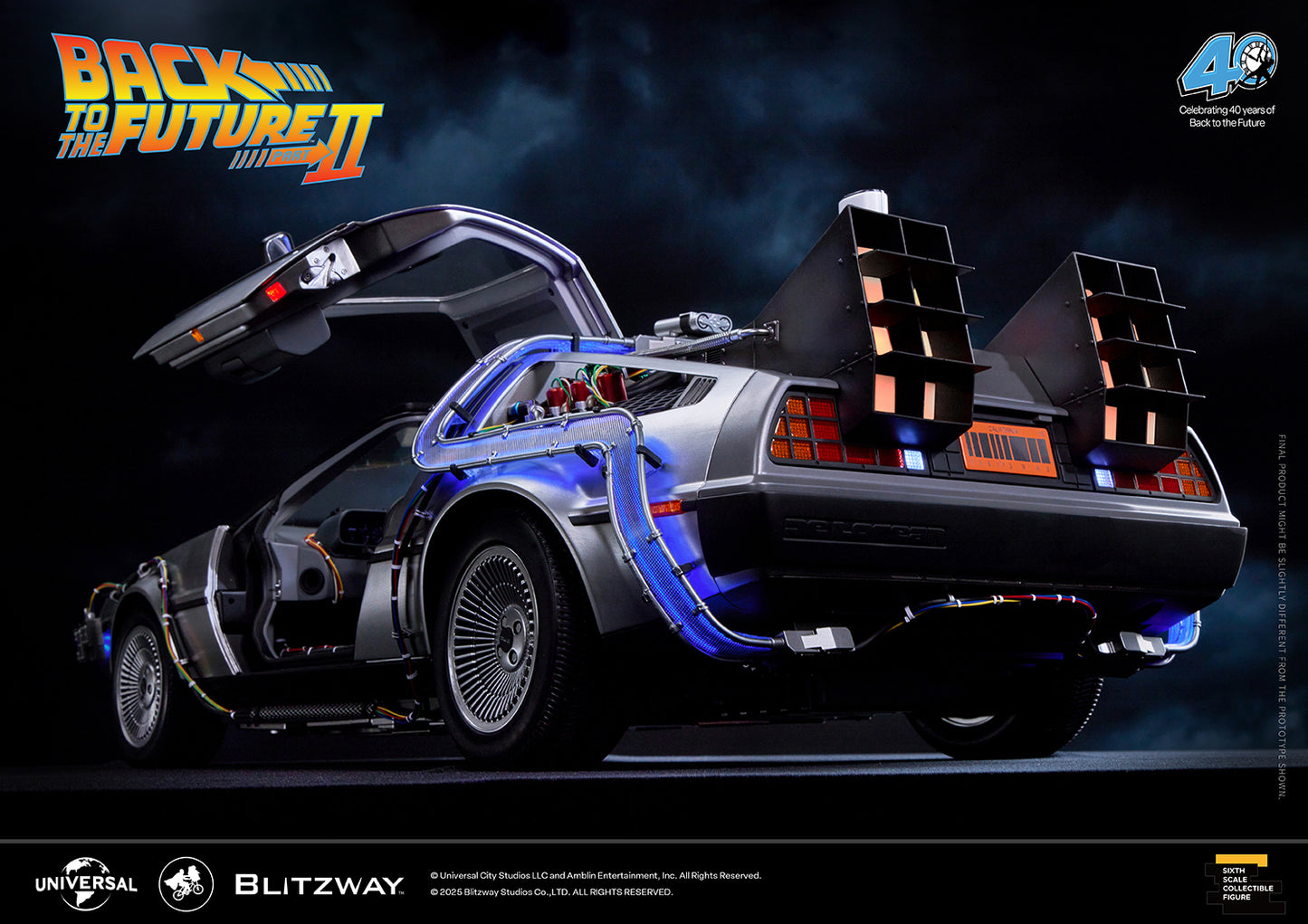 Pre Order Back to the Future II Delorean Time Machine 1/6 by Blitzway (+Bonus)